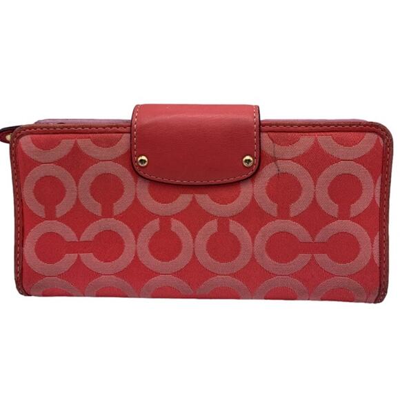 y2k COACH Carriage Signature Canvas Wallet - Picture 2 of 10